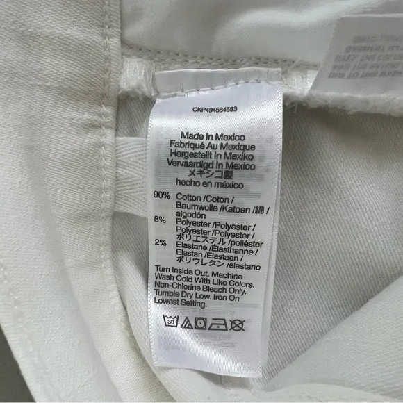 Madewell Flared Wide Leg Jeans NWT Size 32 Cream Off White Cropped Raw Hem - Picture 10 of 12